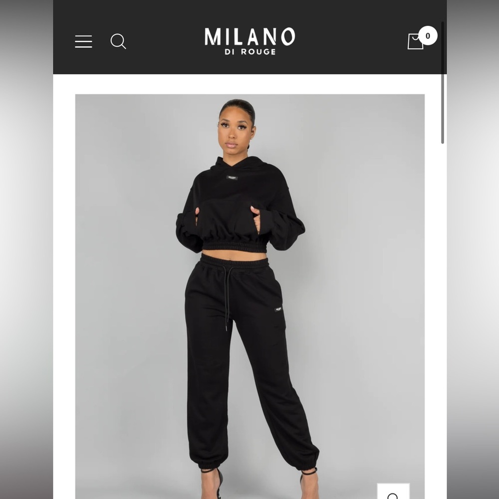 MILANO DI ROUGE JENNA SWEATSUIT *TOP AND BOTTOM SOLD TOGETHER* SIZE SMALL